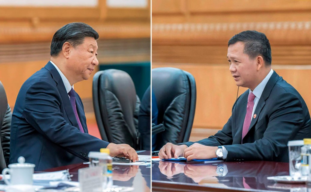 Chuyến công du tới Trung Quốc ngày 14/9/2023 là chuyến thăm đầu tiên sau khi nhậm chức của Thủ tướng Hun Manet. (Nguồn: AP)