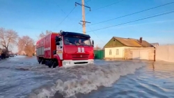 Nga: Lũ lụt do băng tan, mưa lớn, gần 13.000 người tỉnh Kurgan phải đi sơ tán