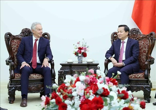 Deputy PM receives former UK PM Tony Blair