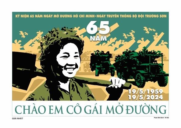 Giải Nhất tranh cổ động tuyên truyền 65 năm Ngày mở đường Hồ Chí Minh - Ngày truyền thống Bộ đội Trường Sơn
