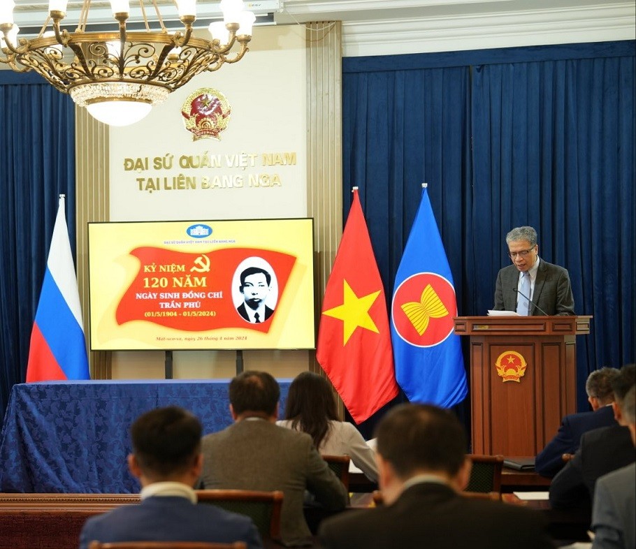 Đại sứ quán Việt Nam tại LB Nga tổ chức kỷ niệm 120 năm Ngày sinh Tổng Bí thư Trần Phú