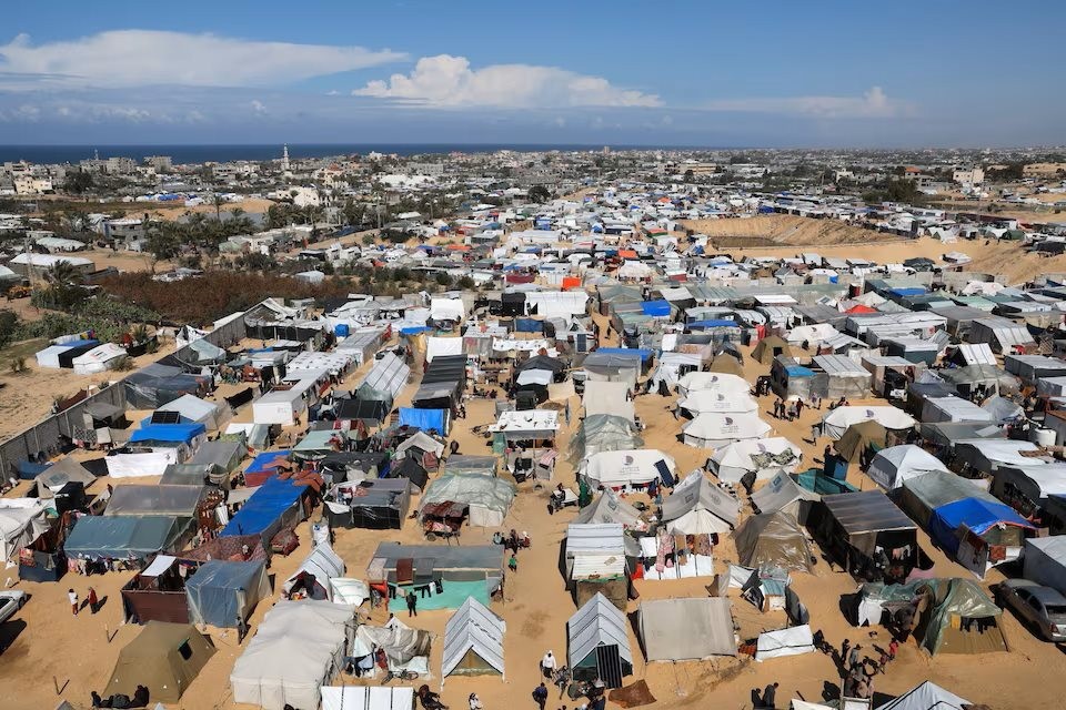 Một khu vực đông dân cư ở thành phố Rafah, ở Dải Gaza