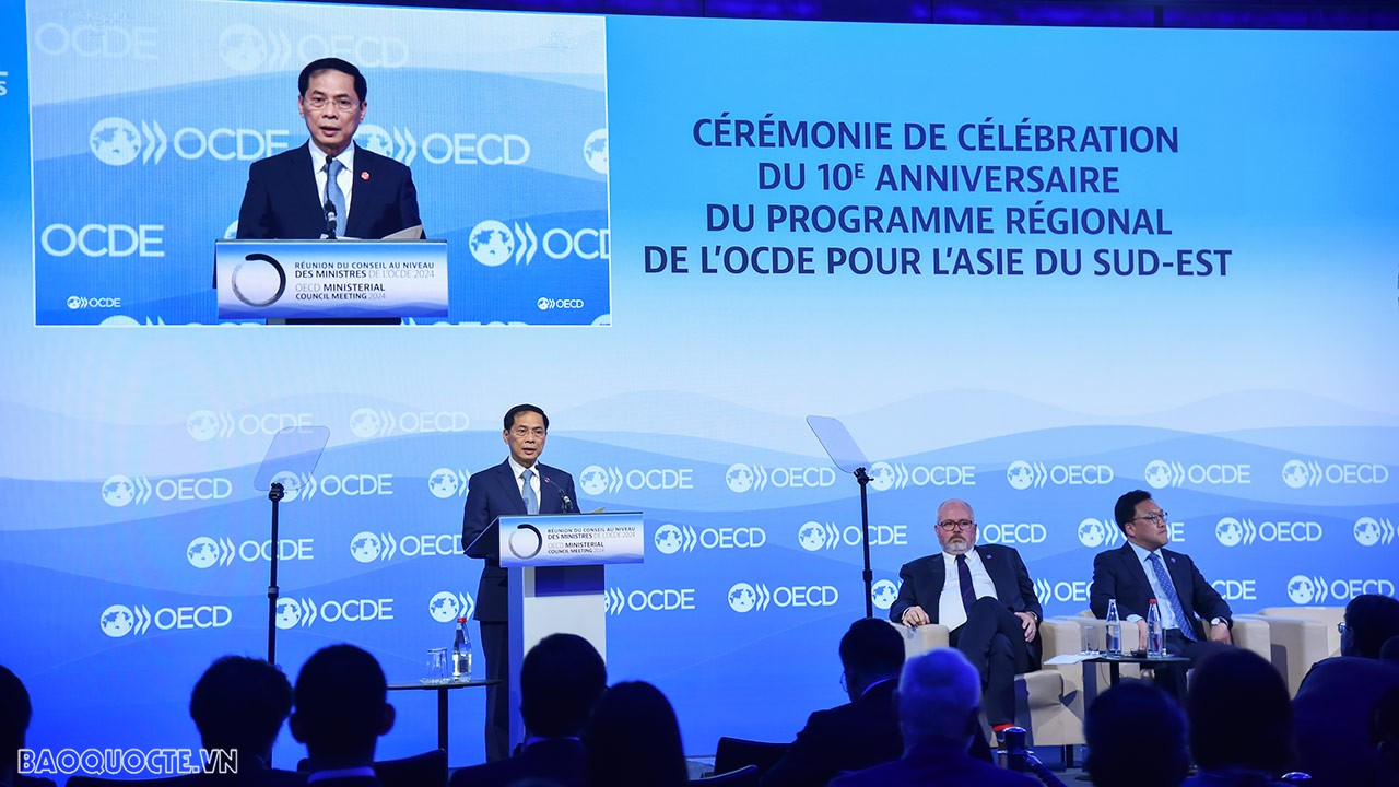 OECD: FM Bui Thanh Son addresses first plenary session of Ministerial Council Meeting 2024