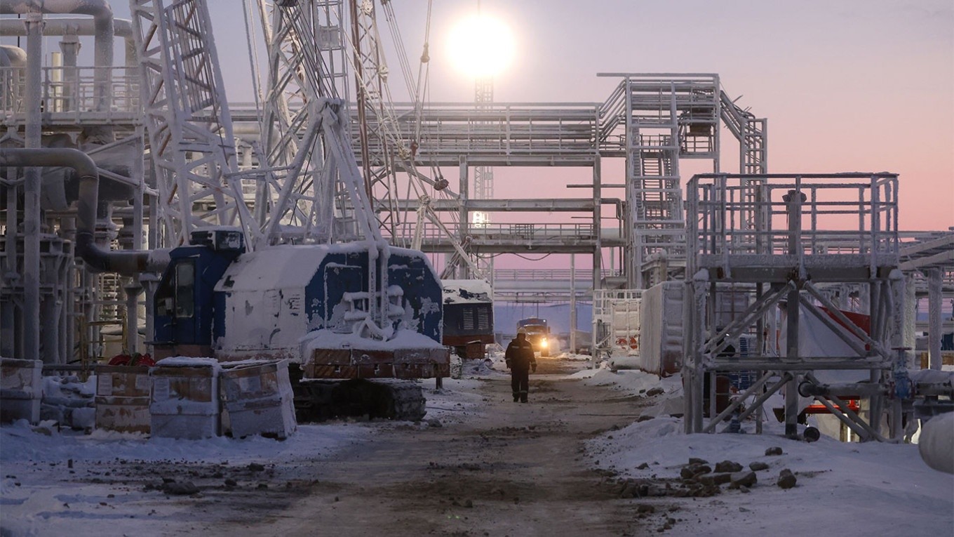 Mỏ Utreneye, nơi cung cấp khí đốt cho dự án Arctic LNG 2 (Nguồn: TASS)