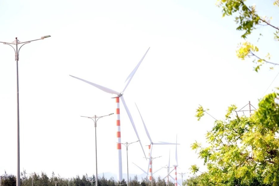 Majestic and poetic scene of wind farms in Binh Dinh