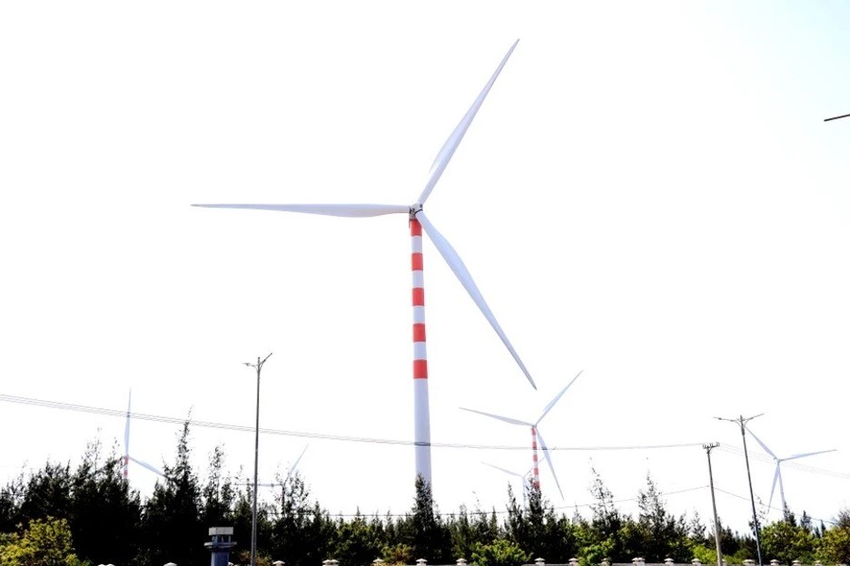 Majestic and poetic scene of wind farms in Binh Dinh