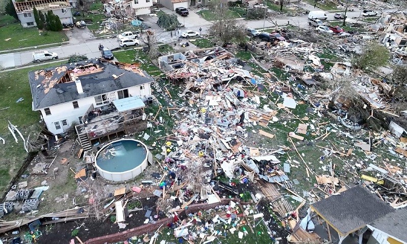 Thiệt hại do lốc xoáy ở Mỹ, ngày 26/4. (Nguồn: Reuters)