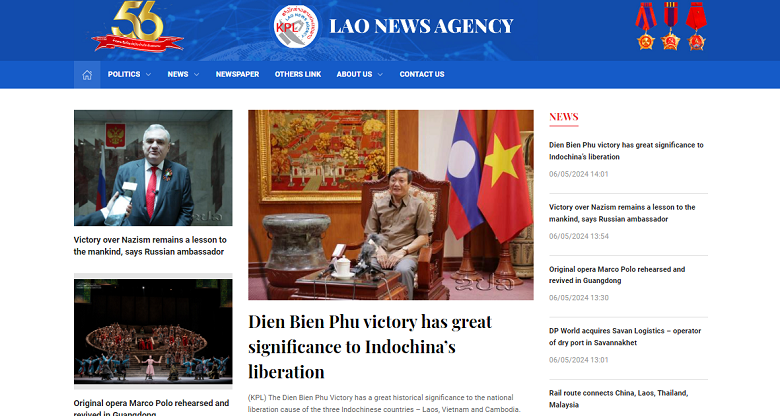 Báo chí Lào: Chiến thắng Điện Biên Phủ là niềm tự hào của các nước trên Bán đảo Đông Dương