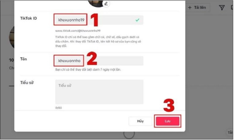 Cách đổi tên người dùng, ID TikTok trên điện thoại, máy tính cực đơn giản