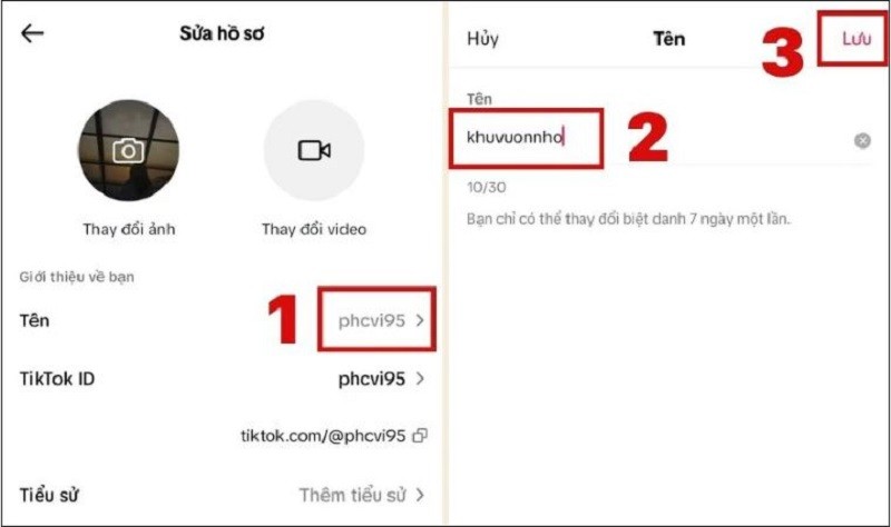 Cách đổi tên người dùng, ID TikTok trên điện thoại, máy tính cực đơn giản