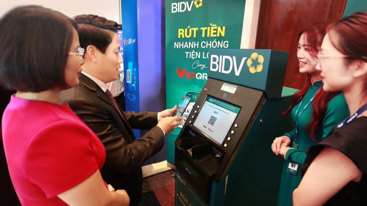 BIDV tiên phong triển khai dịch vụ rút tiền VietQRCash