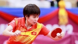 Tay vợt bóng bàn Việt Nam Nguyễn Khoa Diệu Khánh thi đấu thăng hoa tại giải Đông Nam Á