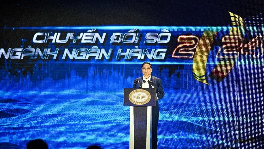 Thủ tướng Phạm Minh Chính: Giải pháp, sản phẩm dịch vụ ngân hàng Việt Nam không thua kém các nước trên thế giới