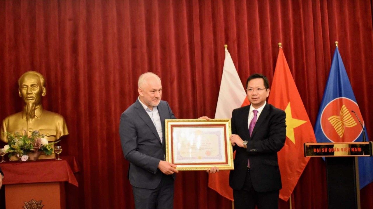 Friendship Medal awarded to Member of Polish Parliament Grzegorz Bernard Napieralski