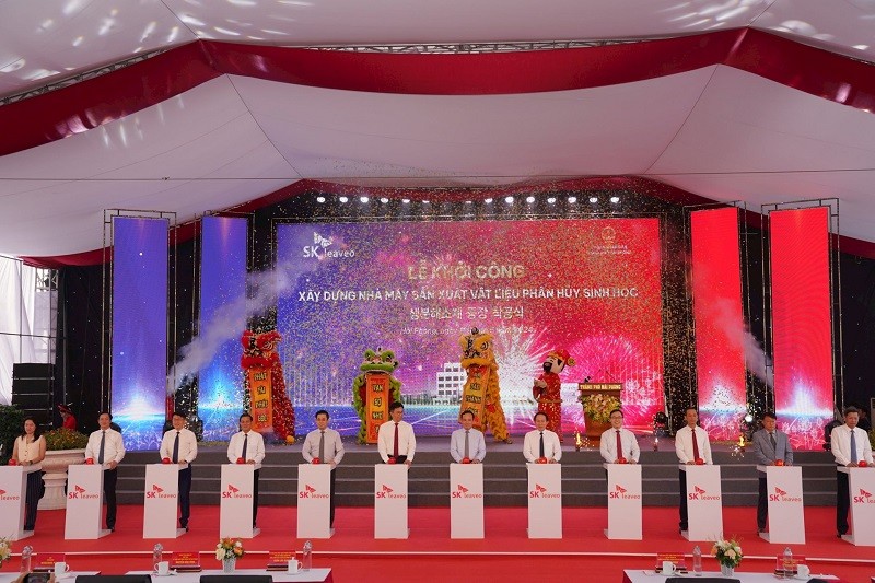 Construction begins on a billion-dong biodegradable materials factory in Hai Phong