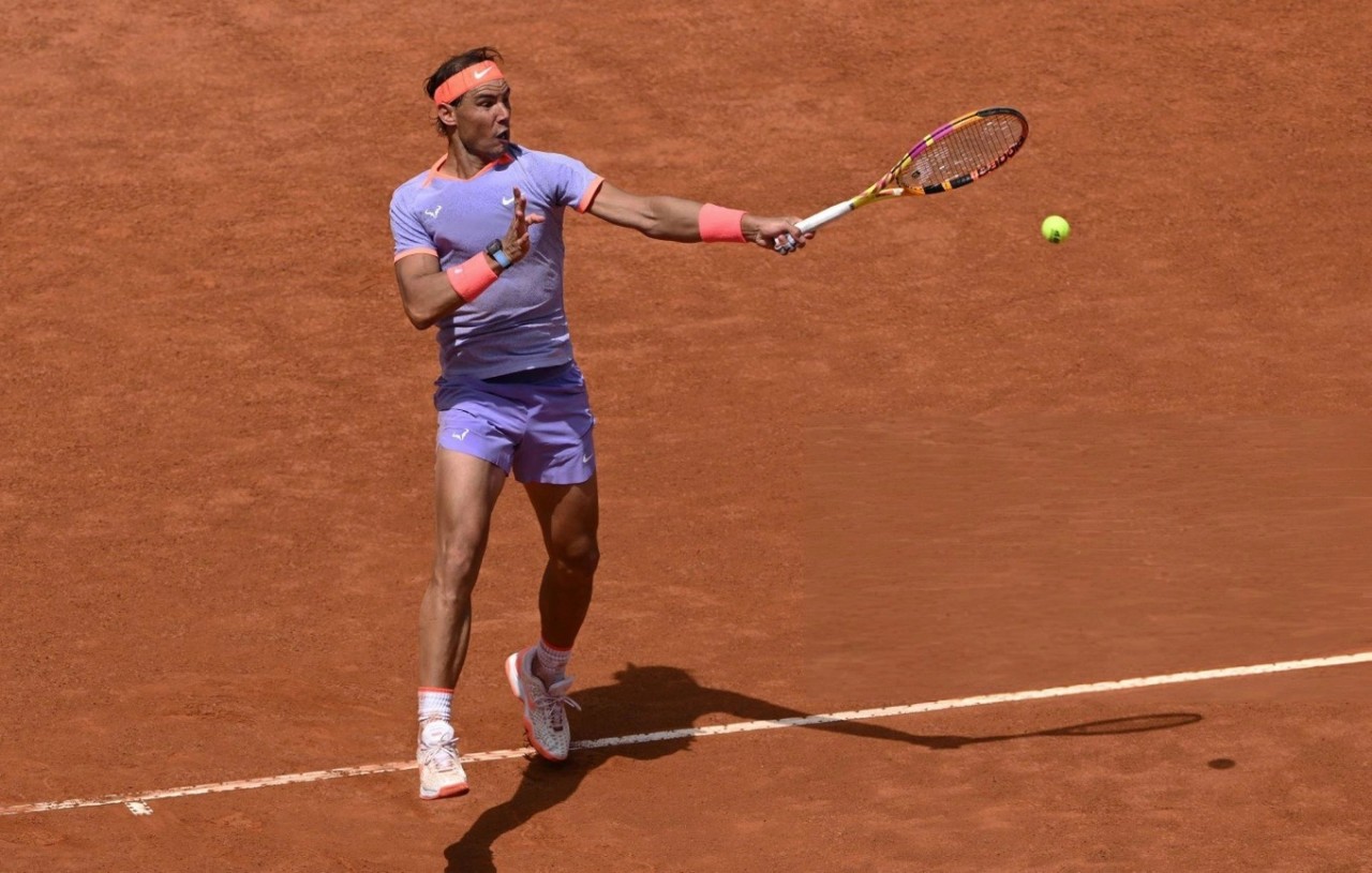 Rafael Nadal thi đấu tại vòng 2 Rome Masters. (Nguồn: Getty Images)
