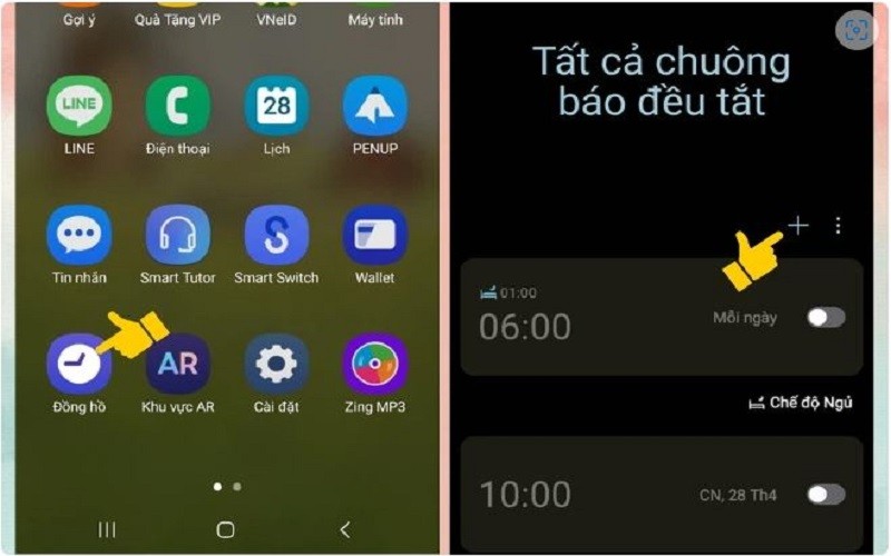 Đổi nhạc chuông báo thức Samsung