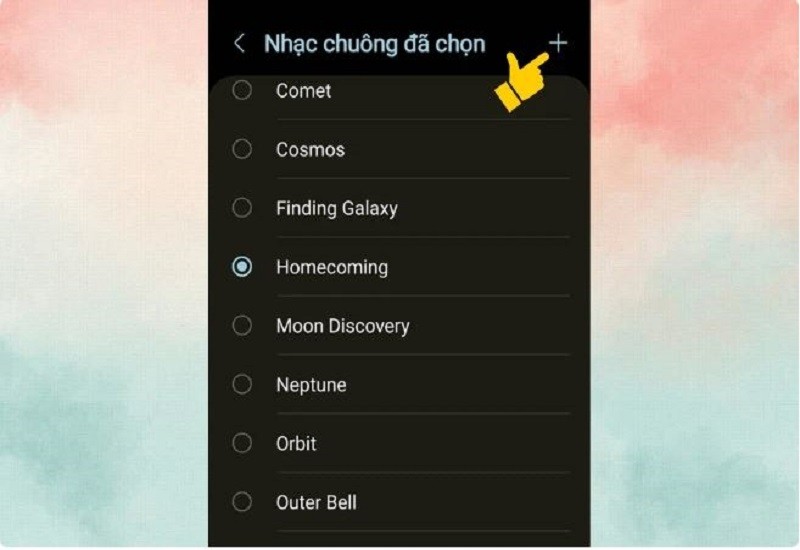 Đổi nhạc chuông báo thức Samsung