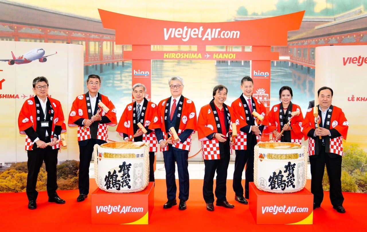 Vietjet vừa khai trương đường bay giữa Hà Nội và Hiroshima