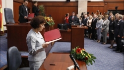 Tân Tổng thống Bắc Macedonia Davkova tuyên thệ nhậm chức