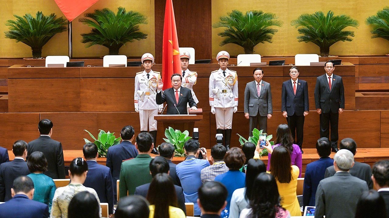Toàn cảnh bầu, lễ tuyên thệ nhậm chức của Chủ tịch Quốc hội Trần Thanh Mẫn