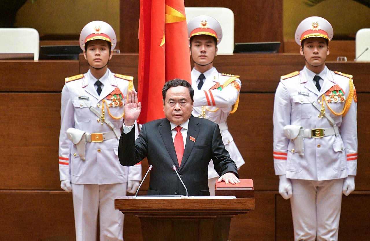 Toàn cảnh bầu, lễ tuyên thuệ nhậm chức của Chủ tịch Quốc hội Trần Thanh Mẫn