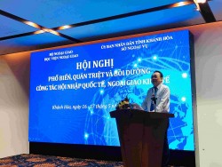 Đông đảo học viên tham gia khóa bồi dưỡng do Học viện Ngoại giao tổ chức tại tỉnh Khánh Hòa