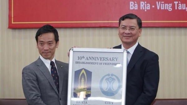 Ba Ria - Vung Tau Vice Chairman welcomes Mayor of Japan's Osaka Minamide Kenichi