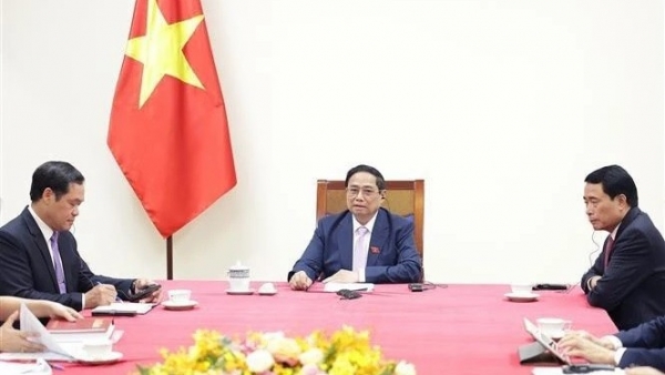 PM Pham Minh Chinh holds phone talks with Dutch counterpart Mark Rutte