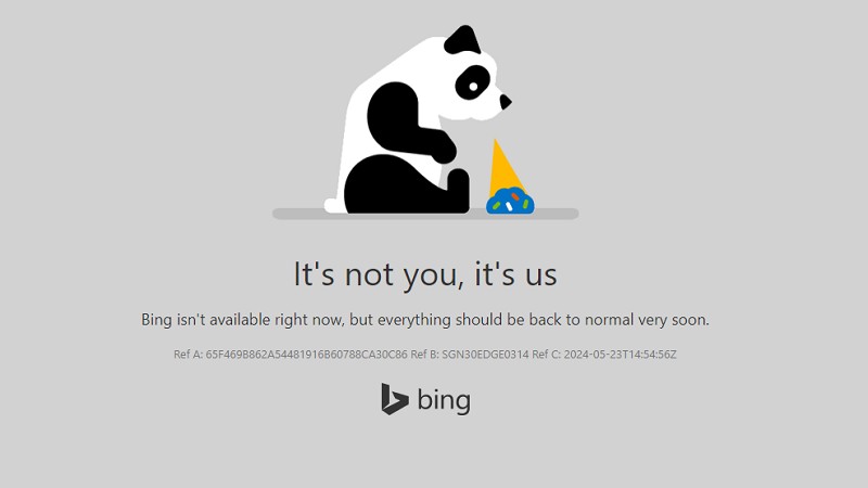 Microsoft gặp sự cố khiến Bing, Copilot, ChatGPT bị ảnh hưởng