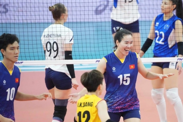 Nhất bảng B, đội tuyển bóng chuyền nữ Việt Nam vào bán kết AVC Challenge Cup 2024