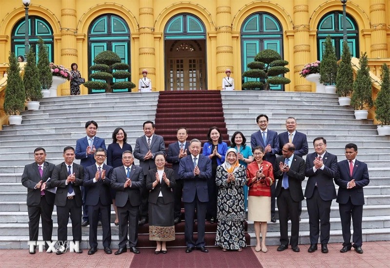 Chủ tịch nước Tô Lâm tiếp Đại sứ, Đại biện các nước ASEAN và Timor-Leste đến chào và chúc mừng