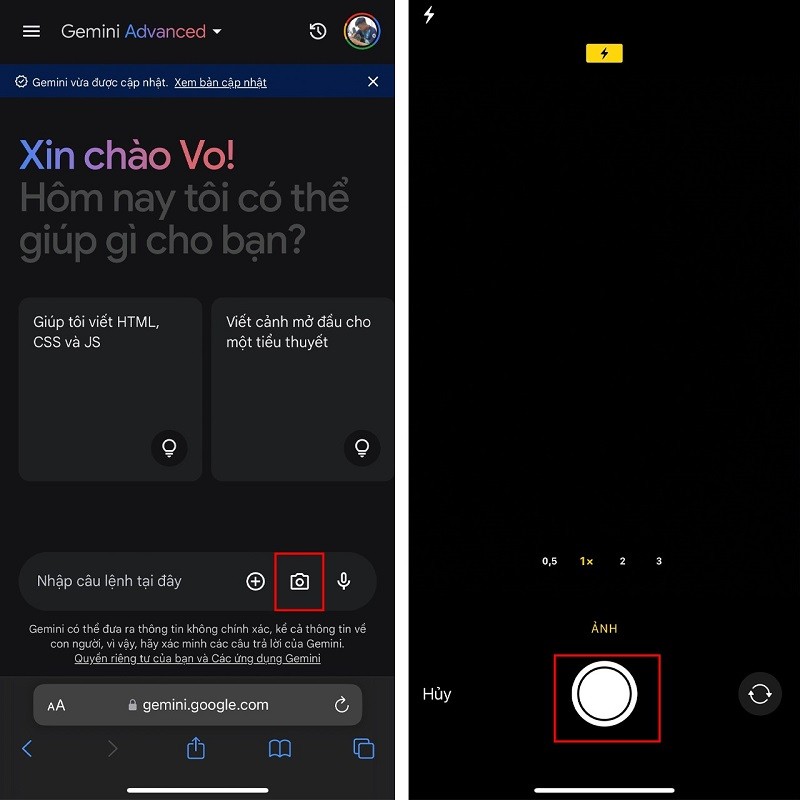 Chụp hình trực tiếp bằng Gemini Advanced giúp bạn tra cứu thông tin nhanh hơn
