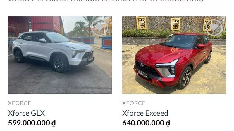 Đại lý hé lộ giá xe Mitsubishi Xforce Ultimate 2024 chỉ 760 triệu đồng