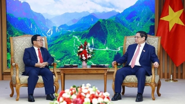 PM Pham Minh Chinh receives President of Lao State Inspection Authority