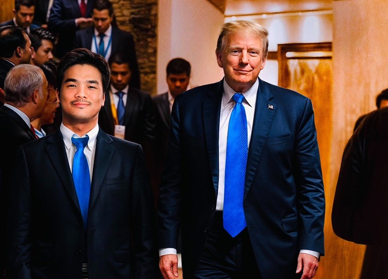 Doanh nhân Mai Vũ Minh trong cuộc gặp gỡ với ông Donald Trump, Tổng thống Mỹ.