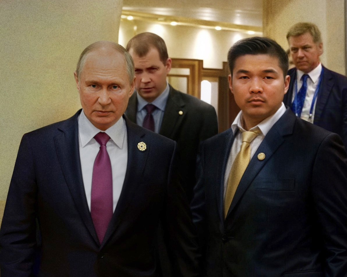 Doanh nhân Mai Vũ Minh và Tổng thống Nga Vladimir Putin (2017).