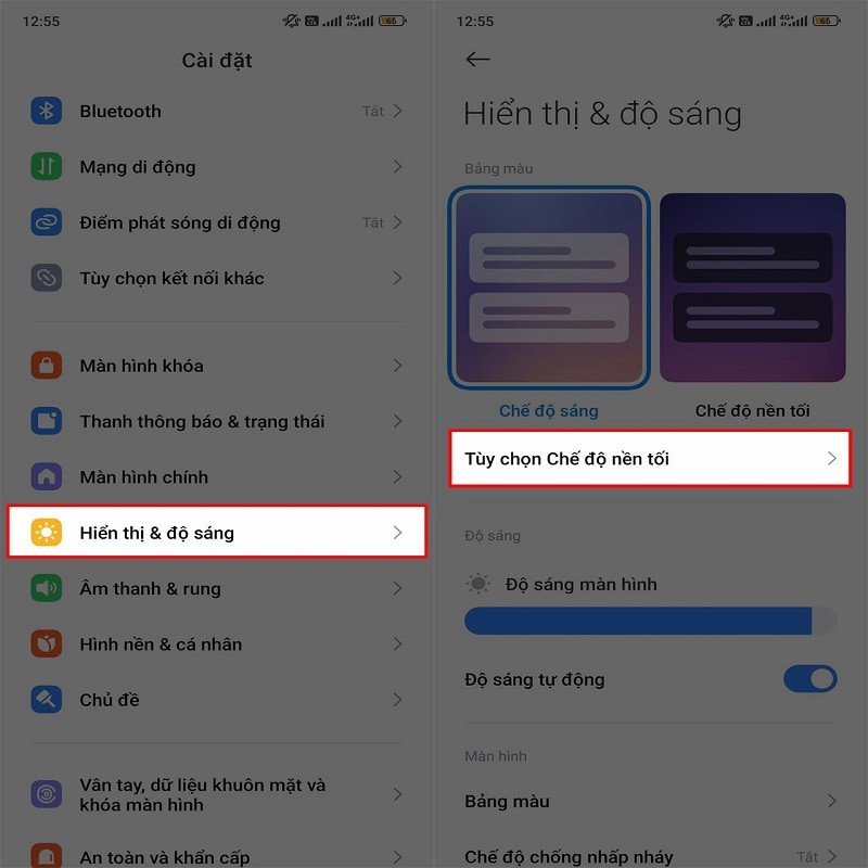 Chỉnh chế độ tối cho từng ứng dụng trên Xiaomi cực đơn giản