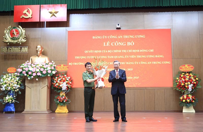 Bộ Chính trị chỉ định Thượng tướng Lương Tam Quang giữ chức Bí thư Đảng ủy Công an Trung ương