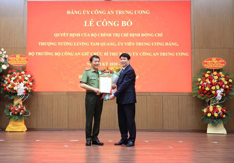 Bộ Chính trị chỉ định Thượng tướng Lương Tam Quang giữ chức Bí thư Đảng ủy Công an Trung ương