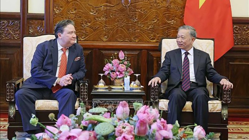 Chủ tịch nước Tô Lâm tiếp Đại sứ Hoa Kỳ Marc Evans Knapper