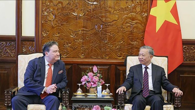 President To Lam receives US Ambassador to Vietnam Marc Evans Knapper in Hanoi