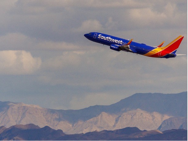 Một chiếc máy bay thương mại của Southwest cất cánh từ Sân bay Quốc tế Las Vegas ở Las Vegas, Nevada, Hoa Kỳ, ngày 8 tháng 2 năm 2024. (Reuters / File Photo)