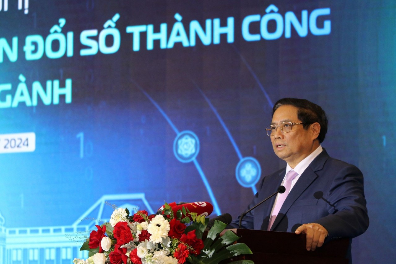 PM Pham Minh Chinh speaks at the event (Source: tapchitoaan.vn)