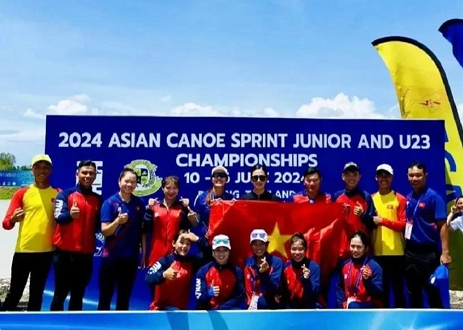 Vietnam score big at Asian U23 canoe championships