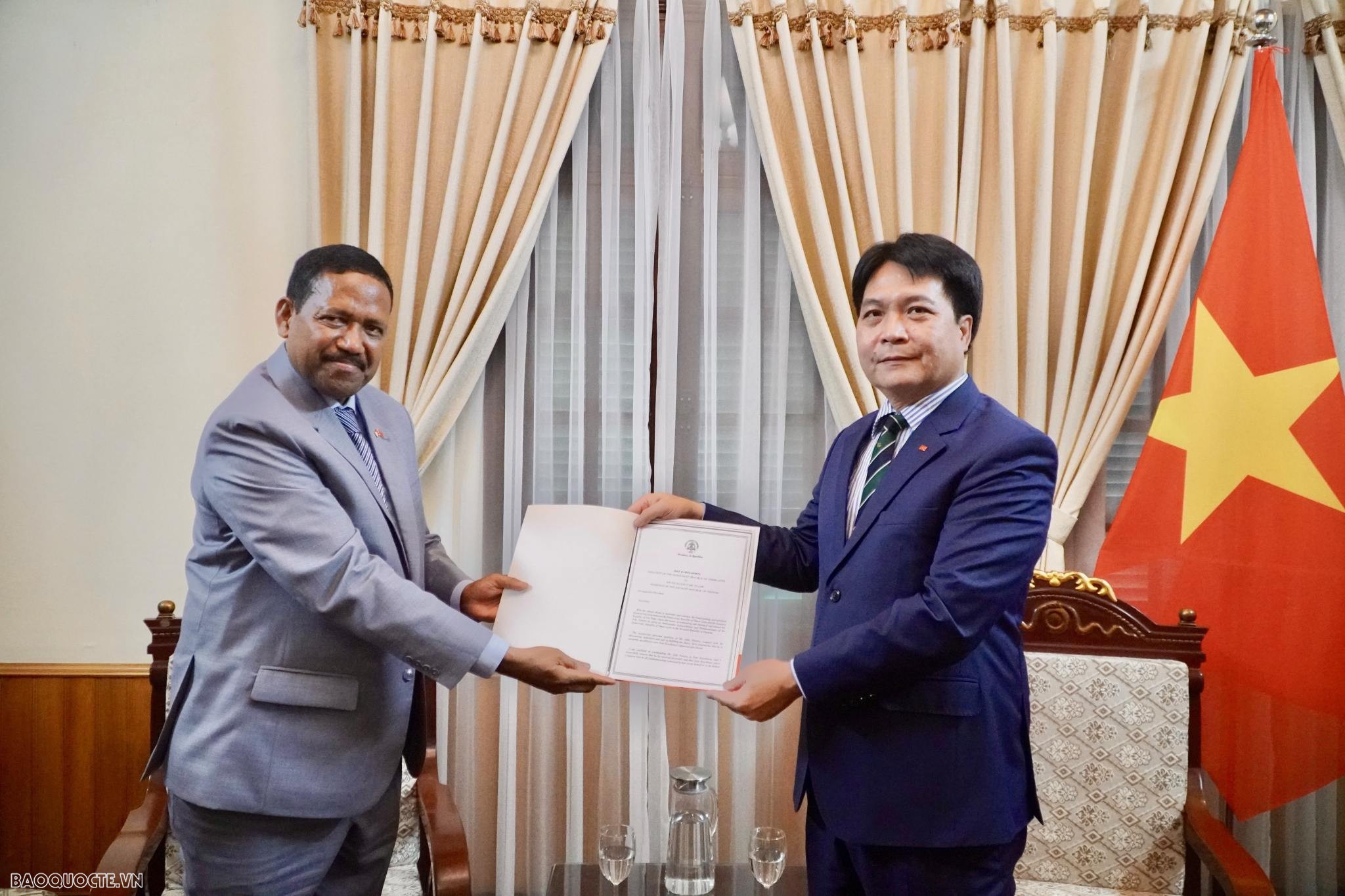 Bộ Ngoại giao tiếp nhận bản sao Thư ủy nhiệm bổ nhiệm Đại sứ Timor-Leste và Nicaragua tại Việt Nam