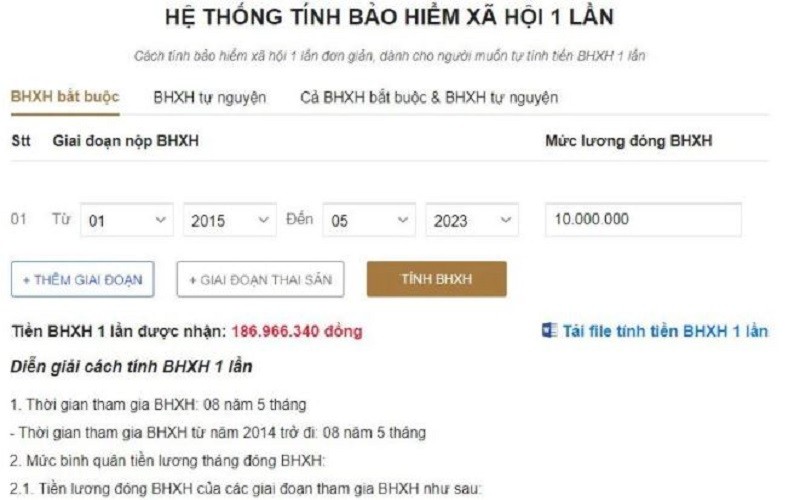 Mách bạn cách tính BHXH 1 lần năm 2024 online đơn giản, chính xác nhất