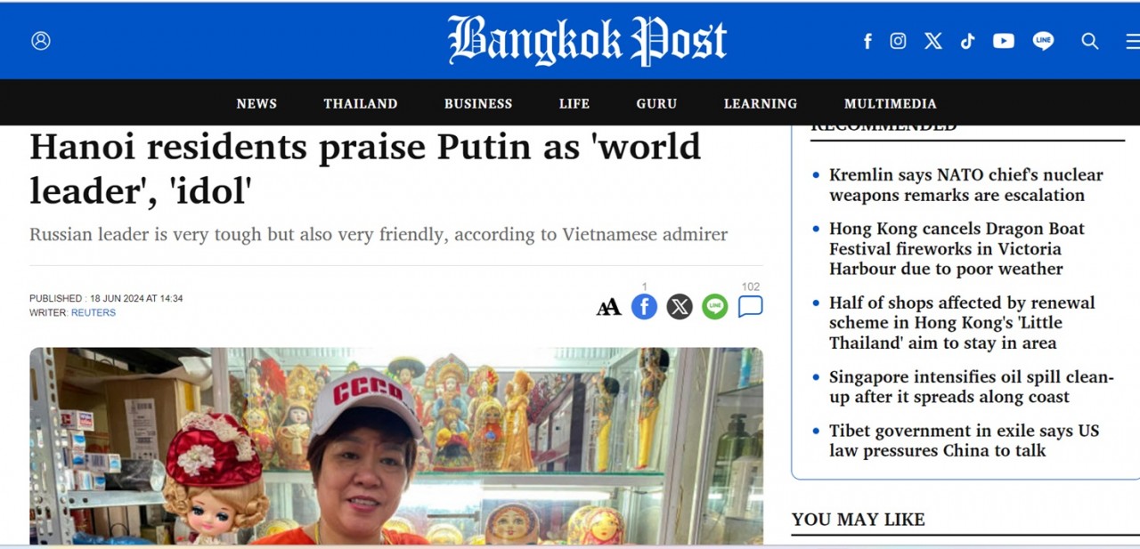 Tổng thống Nga Putin - 'Idol' của nhiều người dân Việt