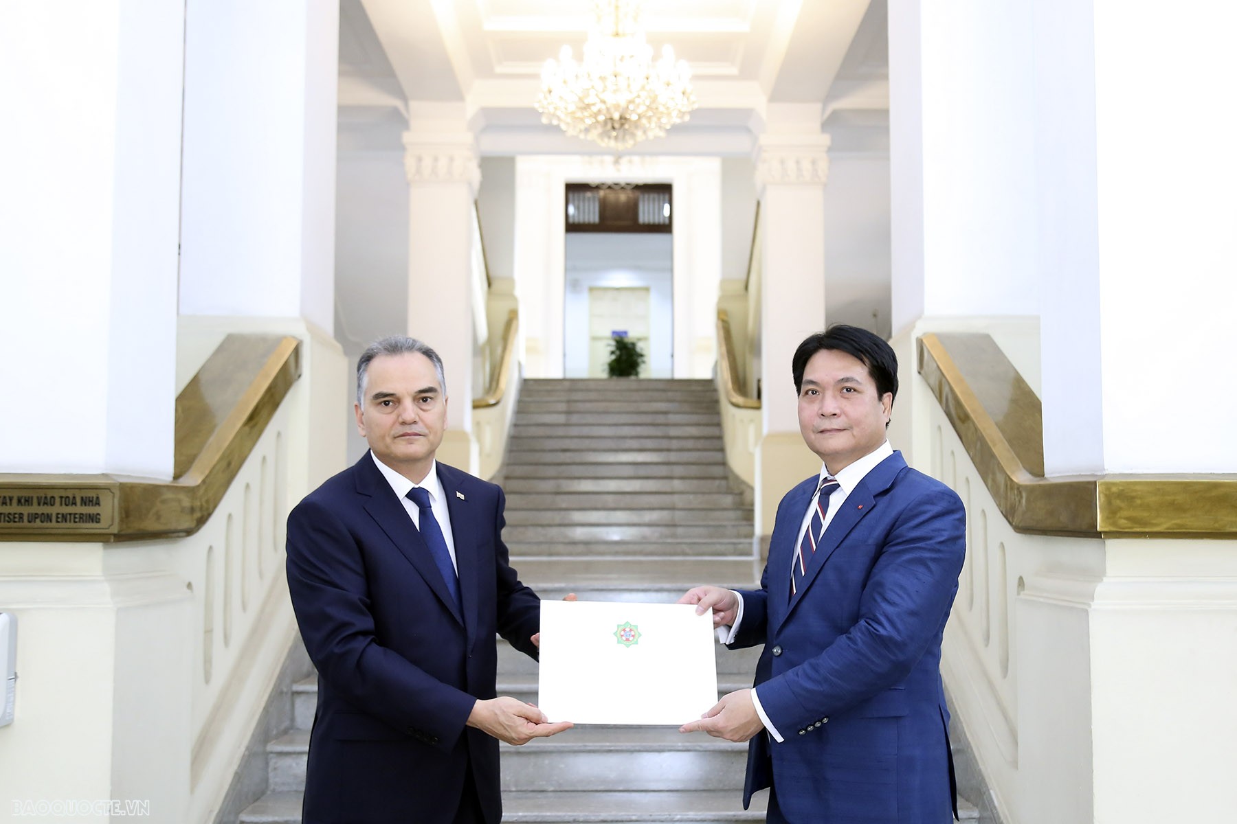 Tiếp nhận bản sao Thư ủy nhiệm bổ nhiệm Đại sứ Iceland, Đại sứ Cyprus, Đại sứ Turkmenistan tại Việt Nam