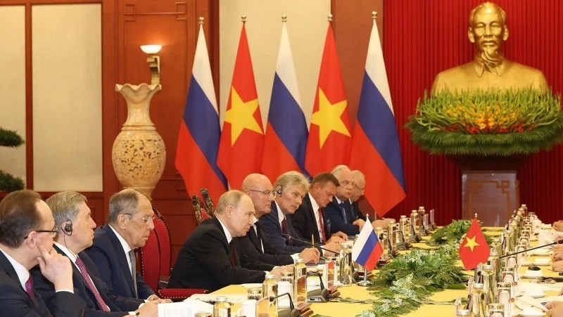 Tổng Bí thư Nguyễn Phú Trọng hội đàm với Tổng thống Liên bang Nga Vladimir Putin